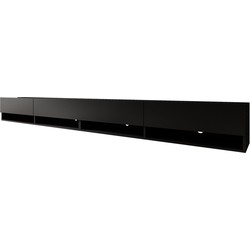 Meubella - TV-Meubel Asino - Mat Zwart  - 280 cm