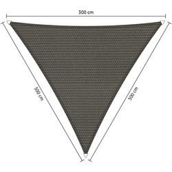 Driehoek 3,00x3,00x3,00 m Cool Grey