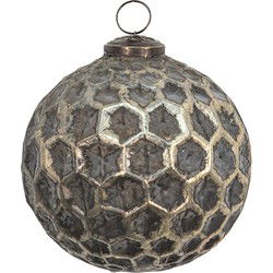 Clayre & Eef Kerstbal Bruin Glas