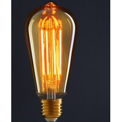 3 stuks - LED retro lamp 64x145 mm 2w1800k e27 niet dimbaar gloeidraad 4 stuks 6 cm - Anna's Collection