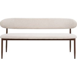 Eetkamerbank Beige - Zithoogte 47cm - 160x55x77cm - Alexia