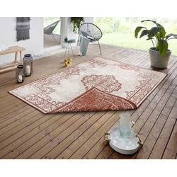 Vintage Binnen & Buitenkleed Omkeerbaar - Cebu Terra/Crème - 80 X 150 CM