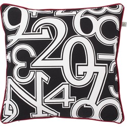 Dutch Decor NUMBERS - Kussenhoes met print zwart 50x50 cm - Dutch Decor