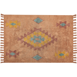 IGDIR - Laagpolig vloerkleed - Oranje - 160 x 230 cm - Katoen