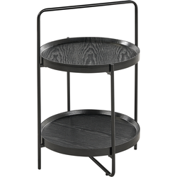 Beliani EVART - Bijzettafel-Zwart-MDF