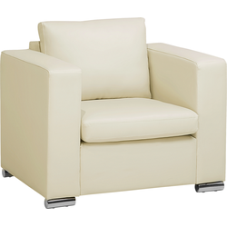 Beliani HELSINKI - Fauteuil-Beige-Leer