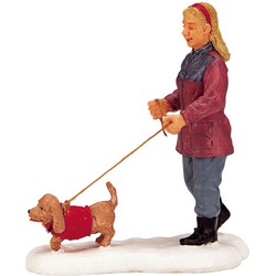 Weihnachtsfigur Strolling with pooch - LEMAX