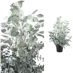 PTMD Eucalyptus Kunstplant - H60 x Ø30 cm - Plastic pot - Grijs/groen