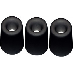 3x Rubberen deurstop / deurbuffer 35 x 30 mm zwart - Deurstoppers