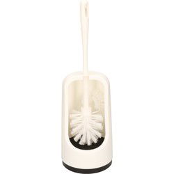 Buemag Toiletborstel - met houder en randreiniger - wit - 41 cm - Toiletborstels