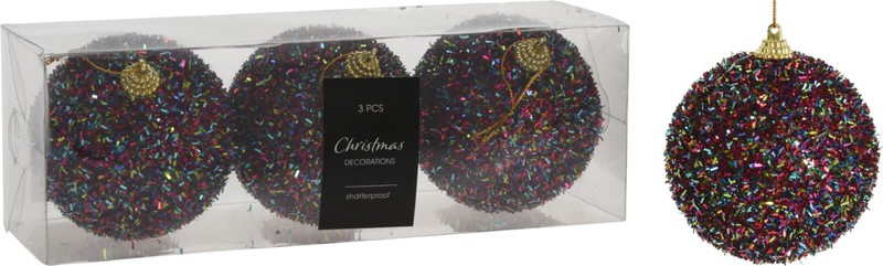 Xmas Ball With Tinsels 8 cm - Nampook - 