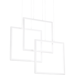 Ideal Lux - Frame - Hanglamp - Aluminium - LED - Wit