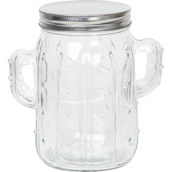 Clayre & Eef Voorraadpot Cactus 1000 ml Glas Rond Voorraadbus