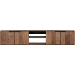 DTP Home Hanging TV stand Cosmo No.1 large, 4 doors, 2 open racks,40x205x40 cm, recycled teakwood