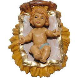 Baby jesus 10cm wood decoration lux