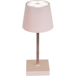 USB tafellamp LED dimbaar - lichtroze - 26 cm - van kunststof - Nachtlampje - Tafel lampje - Tafellampen