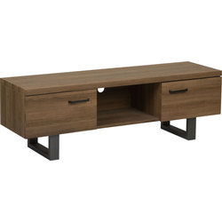 TIMBER  - TV-meubel - Donkere houtkleur - MDF