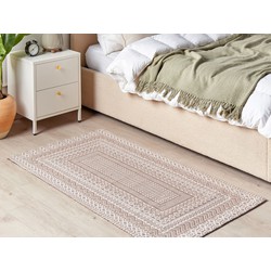 Vloerkleed jute beige/wit 80 x 150 cm BAGLAR