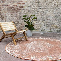 Rond Buiten vloerkleed sage - Roest-  dubbelzijdig - EVA Interior Roest,Oranje - Polypropyleen