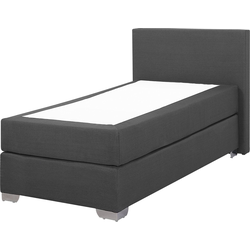 PRESIDENT - Boxspringbed - Donkergrijs - 90 x 200 cm - Polyester