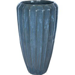 PTMD Olver Bloempot - H105 x Ø56 cm - Keramiek - Blauw