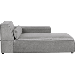 Beliani HELLNAR - Chaise longue-Grijs-Polyester