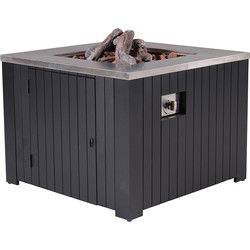 Cozy Living sfeerhaard Faro - carbon black - aluminium - 60x60 cm