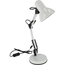 Staande bureaulamp wit 37 x 15 x 42 cm verstelbare lamp verlichting - Bureaulampen