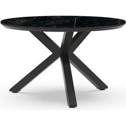 Oblong Tuintafel Marble Charcoal dia. 120 cm