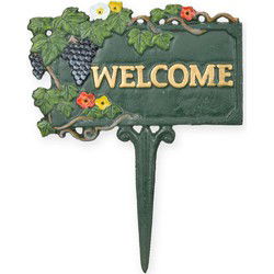 Gietijzeren tuinbordje "welcome"