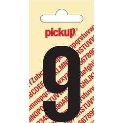 Plakcijfer Nobel Sticker zwarte cijfer 9 - Pickup
