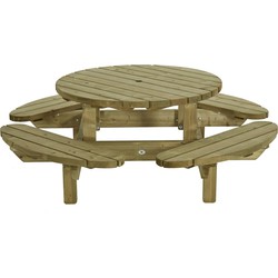 Picknicktafel rond 210 - Talen Buitenmeubelen