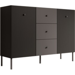 Meubella Dressoir Vermont - Antraciet - 135 cm