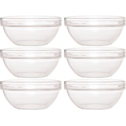 6x Schaaltje/kommetje van glas 10 cm - Serveerschalen
