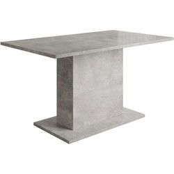 Meubella - Eetkamertafel Tova - Grijs betonlook - 138 cm