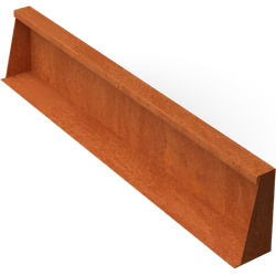 Fronta Keerwanden cortenstaal recht stuk L100 x B10 x H20 cm
