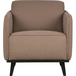 BePureHome Statement Fauteuil Met Arm - Polyester - Nougat - 77x72x93