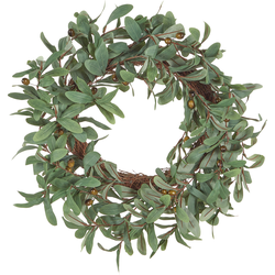 DANRUN - Decoratieve krans - Groen - Synthetisch
