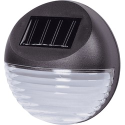20x Solar LED tuinverlichting voor huis/muur/schutting 11 cm zwart - Buitenverlichting