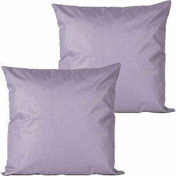 Anna's collection buitenkussens - 2x - lila paars - 45 x 45 cm - Sierkussens