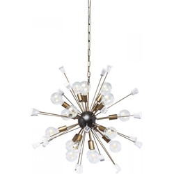 Kare Hanglamp Crystal Bomb Brass