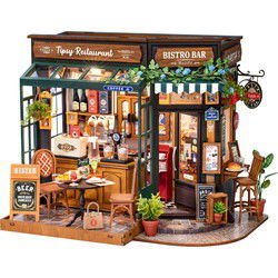 Robotime Tipsy Restaurant Miniatuurhuisje Bouwpakket Modelbouw