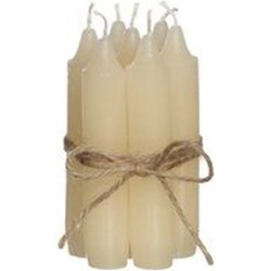 Diner kaarsen set 7 stuks H. 11 cm creme - Hortus