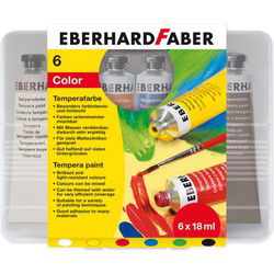 Eberhard Faber EF-575505 Plakkaatverf 6 Kleuren Tube 18 Ml