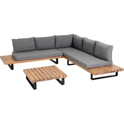 Kave Home - 5-zits hoekbank met tafel set Zalika FSC 100%