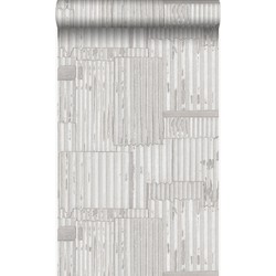 Origin Wallcoverings behang industriële golfplaten 3D gebroken wit - 53 cm x 10,05 m - 347619