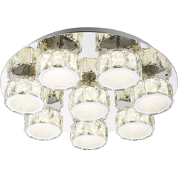 Plafondlamp met acht acrylspots | 50cm | Plafondspots | Transparant | Woonkamer | Eetkamer