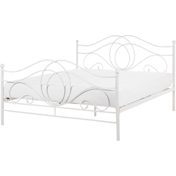 LYRA - Tweepersoonsbed - Wit - 140 x 200 cm - Metaal