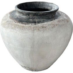 PTMD Bloempot Jinsu - 80x80x70 cm - Cement - Wit