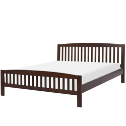 CASTRES - Tweepersoonsbed - Donkerhout - 160 x 200 cm - Dennenhout